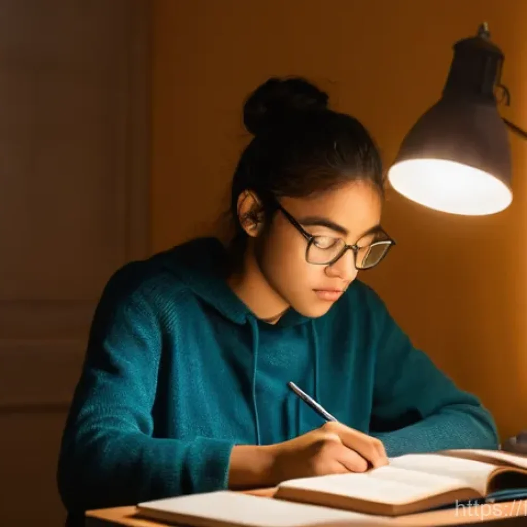 TOEFL 독해 속도 향상 비법 - **Prompt:** A focused young adult, late teens to early twenties, sits at a well-organized desk, deep...