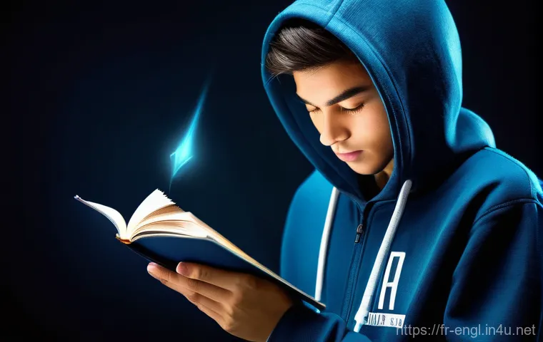 TOEFL 독해 속도 향상 비법 - **Prompt:** A focused young adult, late teens to early twenties, sits at a well-organized desk, deep...